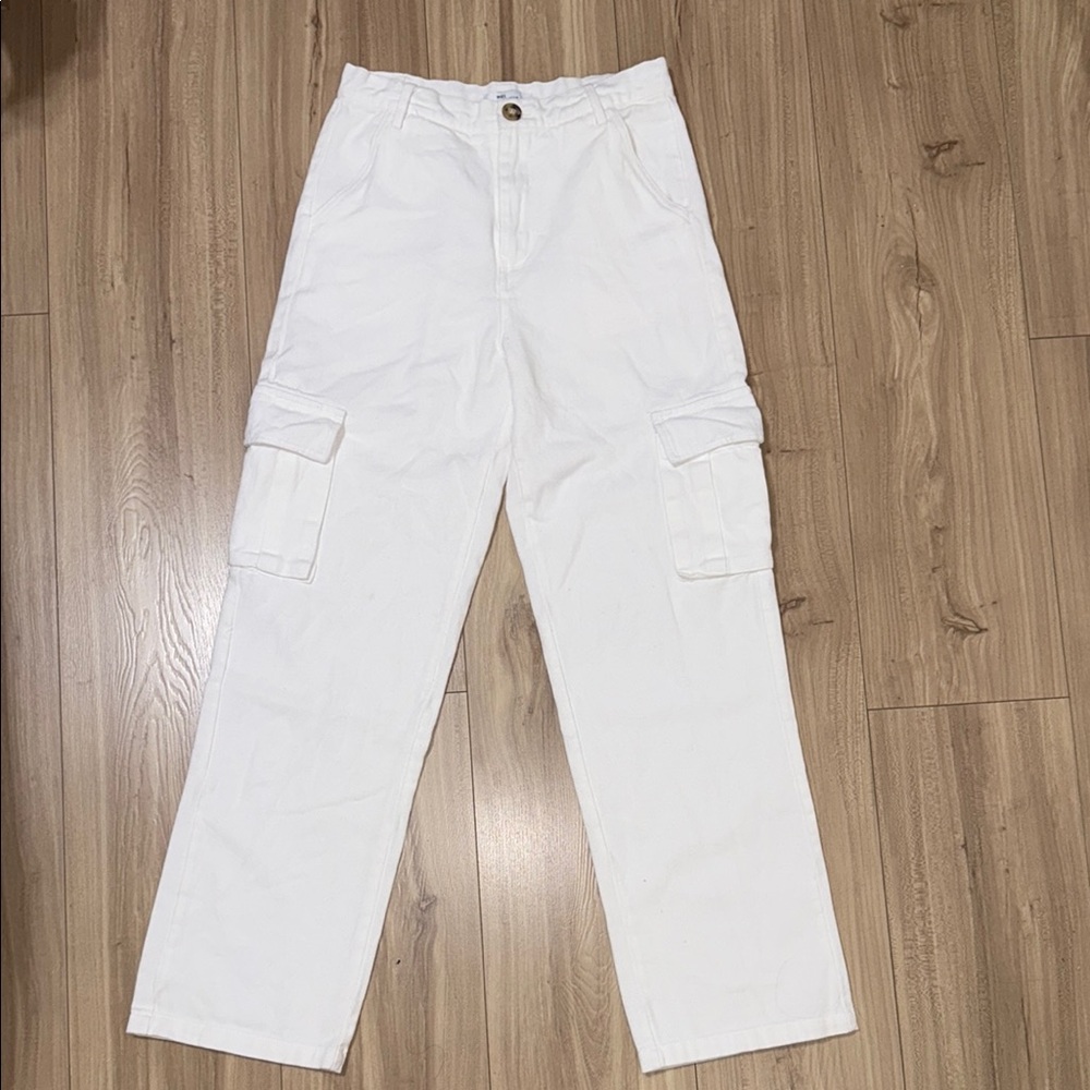 Edit By Nine White 100% Cotton Cargo
High Rise Denim Jeans Size Small